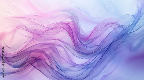 Wallpaper Mural Abstract Wavy Pattern in Pastel Purple and Blue Hues Torontodigital.ca