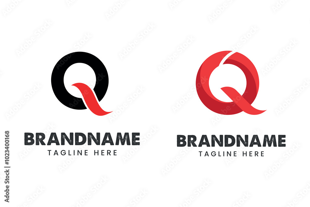 Red Q initial letter logo with circle for modern branding and corporate identity Red Q initial letter logo with circle for modern branding and corporate identity