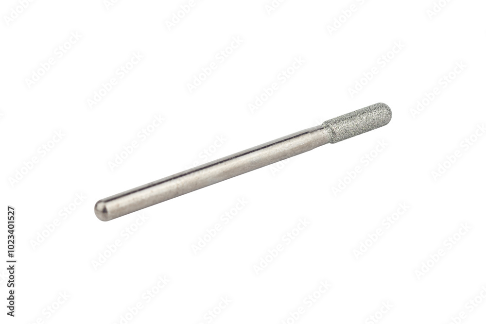 cutter for hand engraver and drill with diamond filings, isolated from background cutter for hand engraver and drill with diamond filings, isolated from background