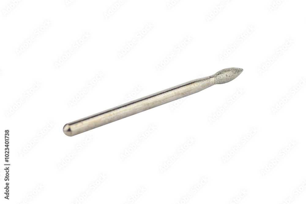 cutter for hand engraver and drill with diamond filings, isolated from background cutter for hand engraver and drill with diamond filings, isolated from background