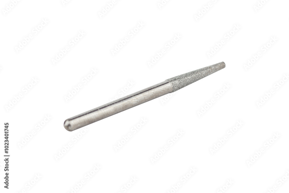 cutter for hand engraver and drill with diamond filings, isolated from background cutter for hand engraver and drill with diamond filings, isolated from background