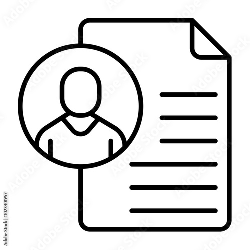 resume and cv line icon