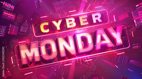 a banner for a marketplace with big bold text "CYBER MONDAY"