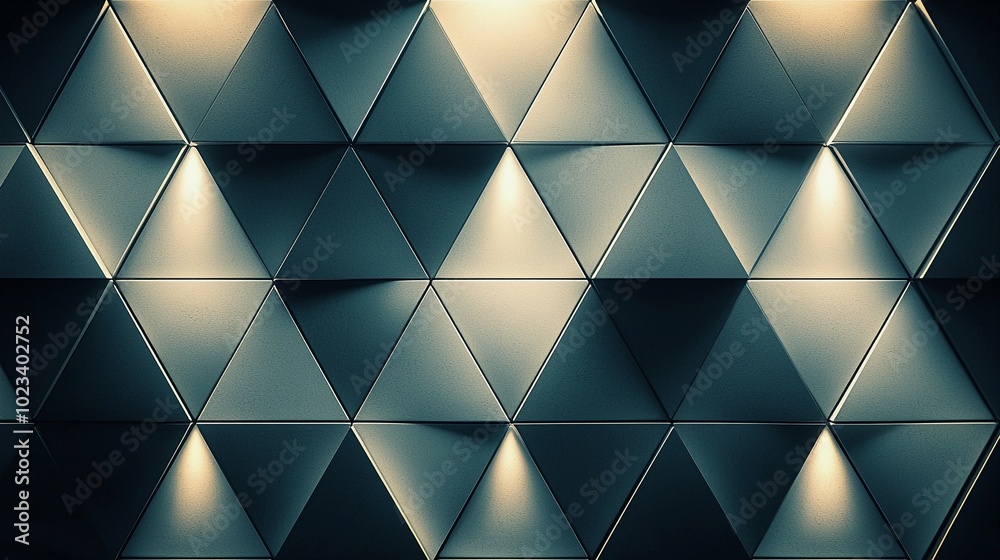 Angular Triangle Pattern with Soft Illumination - Modern Design Inspiration Angular Triangle Pattern with Soft Illumination - Modern Design Inspiration