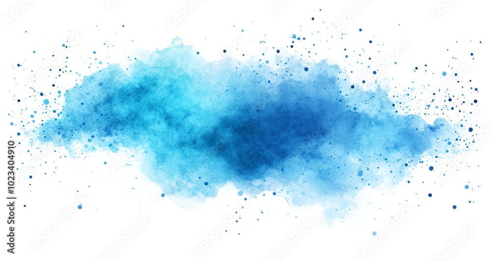 water color cloud isolated on white background