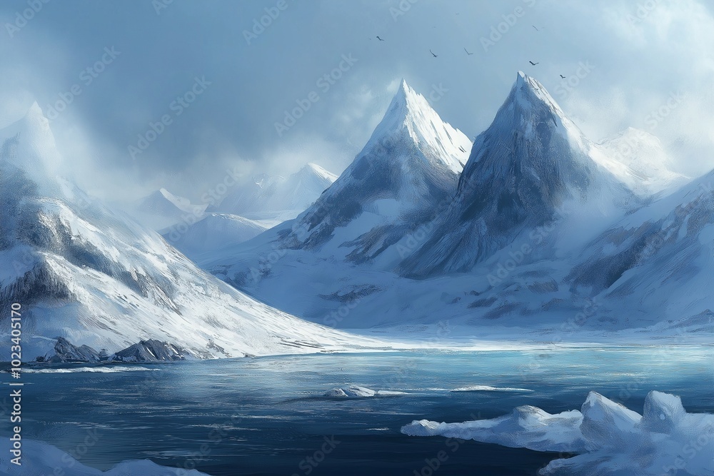 custom made wallpaper toronto digitalarctic landscape by generative ai