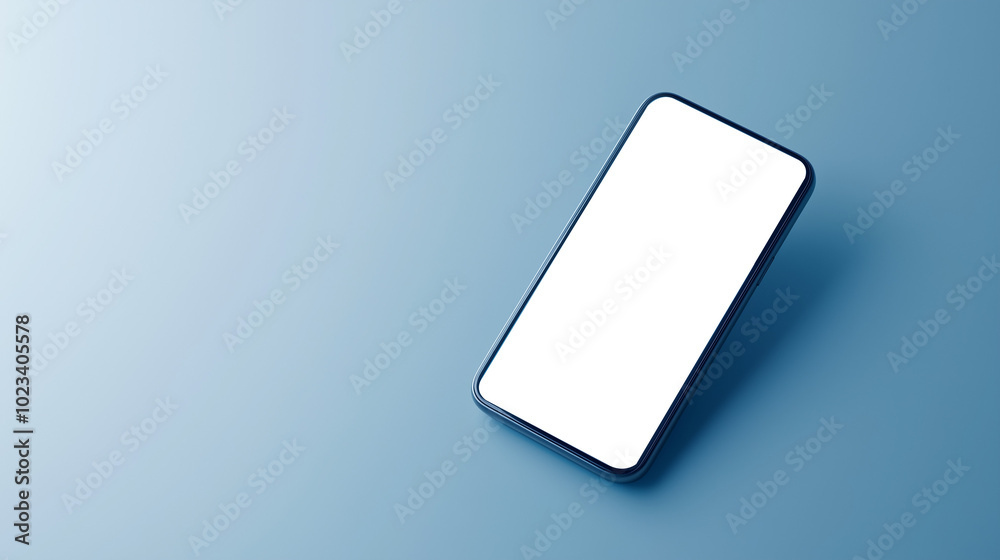 A phone with a blue background and a mountain and sun on the screen A phone with a blue background and a mountain and sun on the screen
