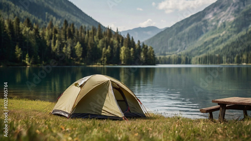 tent in the mountains