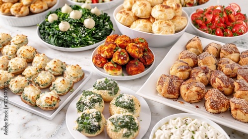 Assorted Appetizers on Elegant Serving Platters