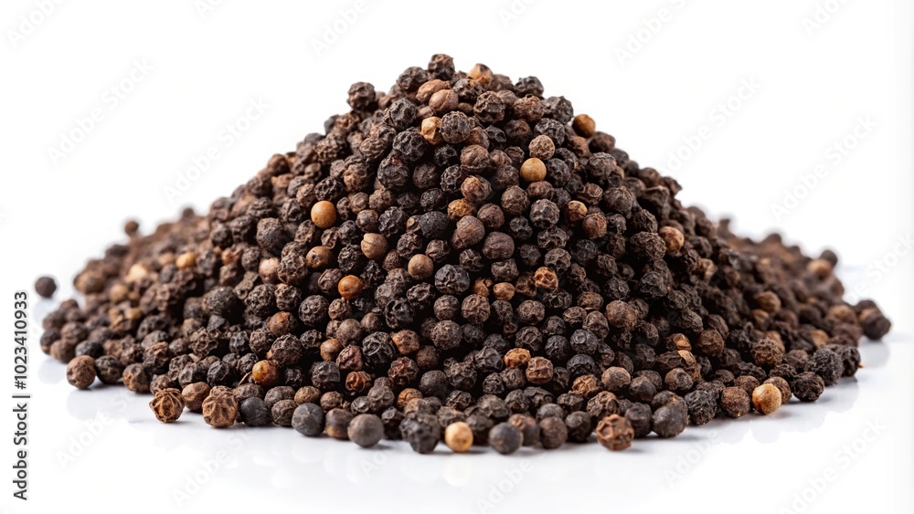 Ground black pepper isolated on white background with clipping path Ground black pepper isolated on white background with clipping path