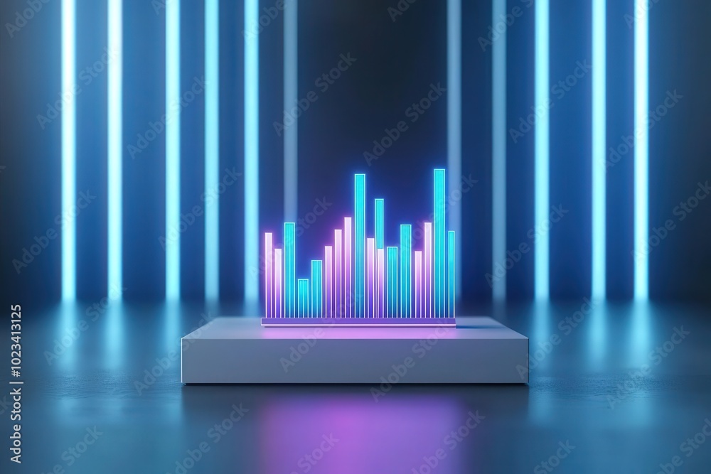 Colorful data visualization with neon lights Colorful data visualization with neon lights