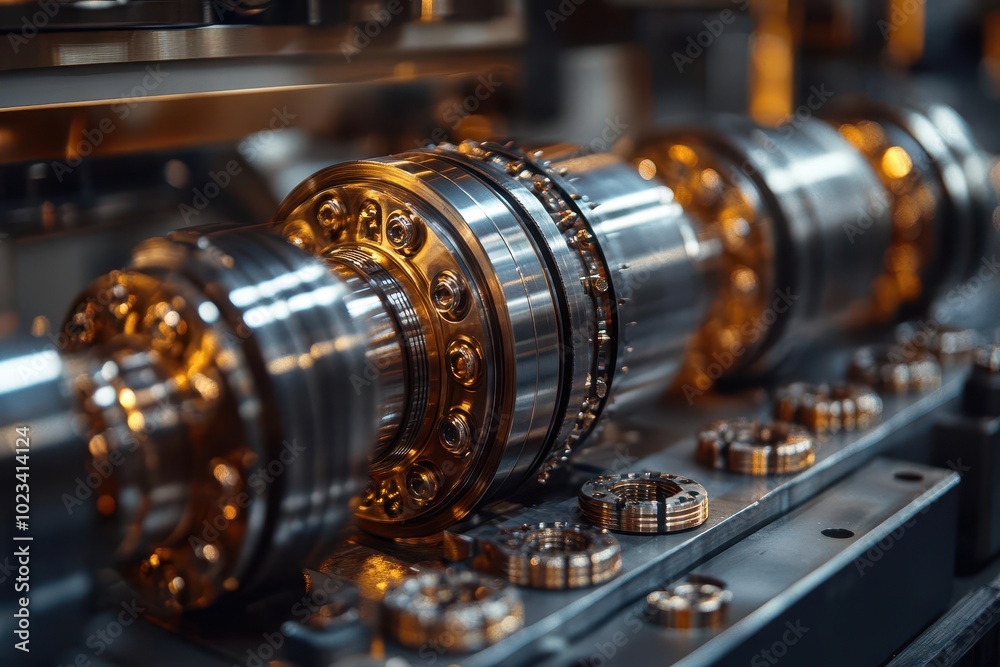 intricate closeup of advanced industrial machinery showcasing precise mechanical components and metal parts highlighting the engineering marvels and technology within a factory environment intricate closeup of advanced industrial machinery showcasing precise mechanical components and metal parts highlighting the engineering marvels and technology within a factory environment
