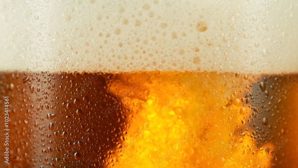 Close-up of Beer Drink, Super Macro shot. Close-up of Beer Drink, Super Macro shot.