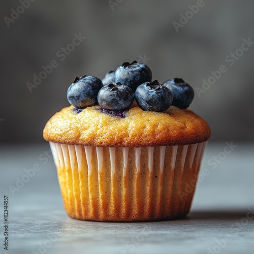 Closeup of Blueberry Muffin