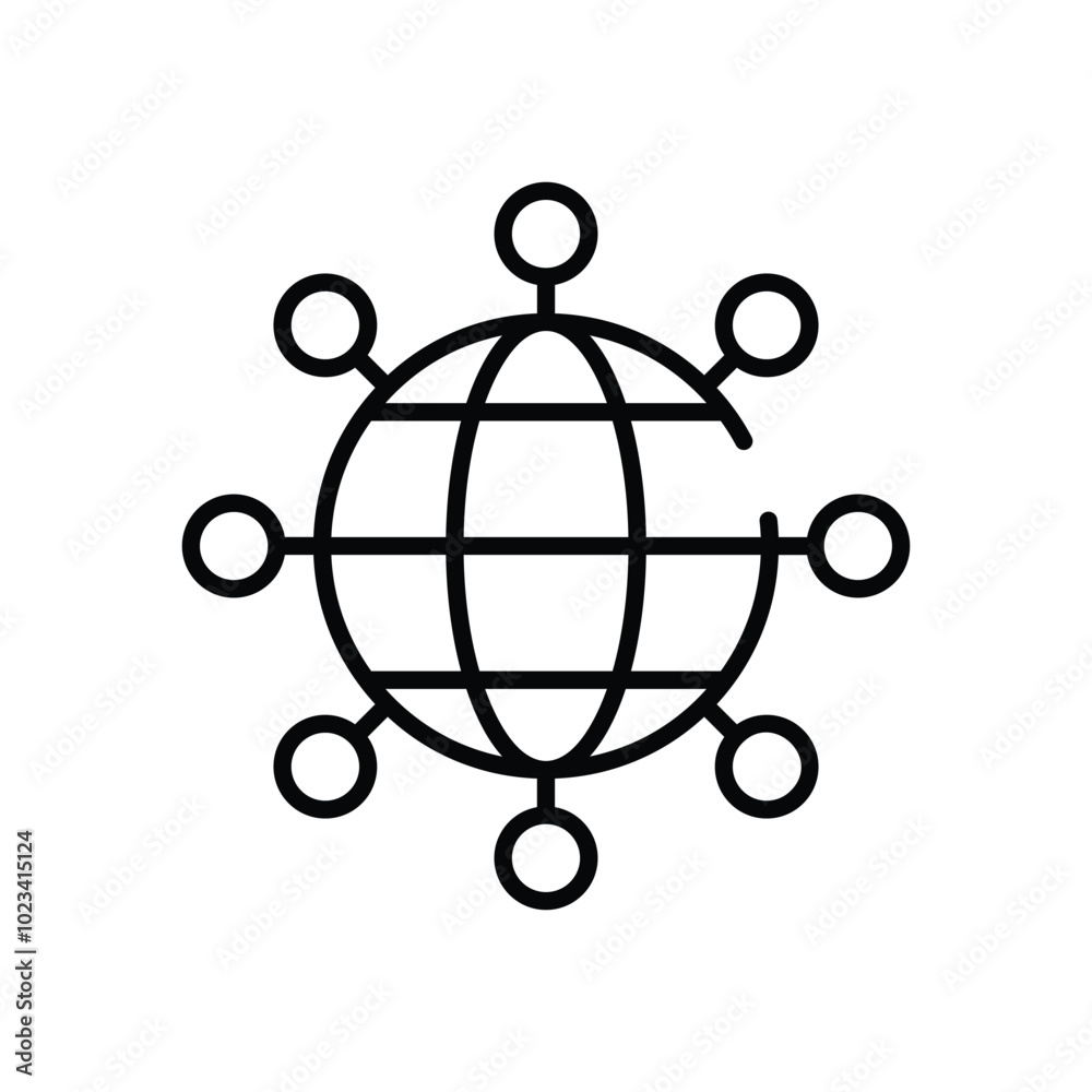 Connectivity Globe vector icon Connectivity Globe vector icon