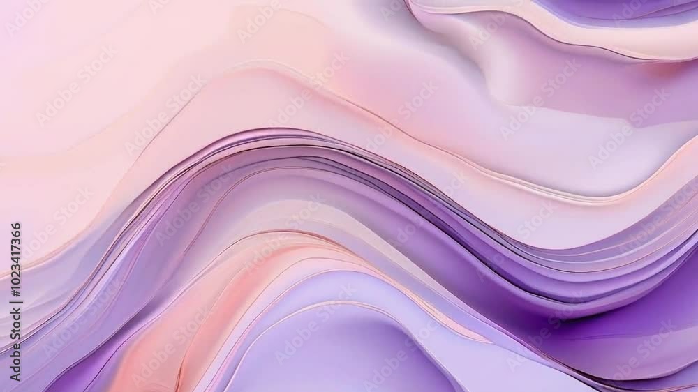 Abstract waves of soft pastel colors flowing in a smooth, artistic design.