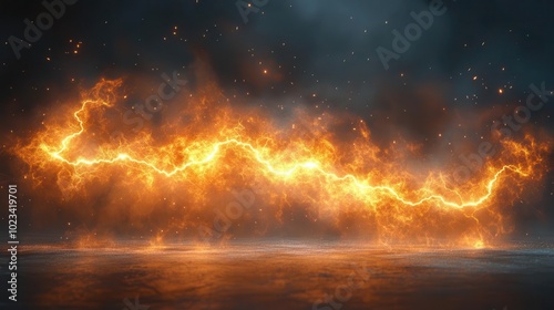 isolated lightning bolt against a transparent background capturing the raw power of nature in a striking visual ideal for dynamic graphic compositions