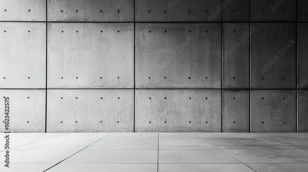 Concrete Wall and Floor in a Modern Architectural Setting Concrete Wall and Floor in a Modern Architectural Setting