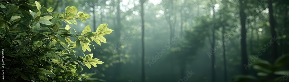 Naklejka premium A lush forest ecosystem slowly decaying as climate change causes drought