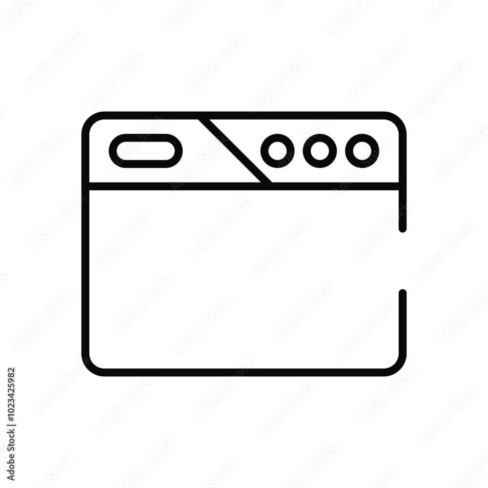 Web Browser Window vector icon