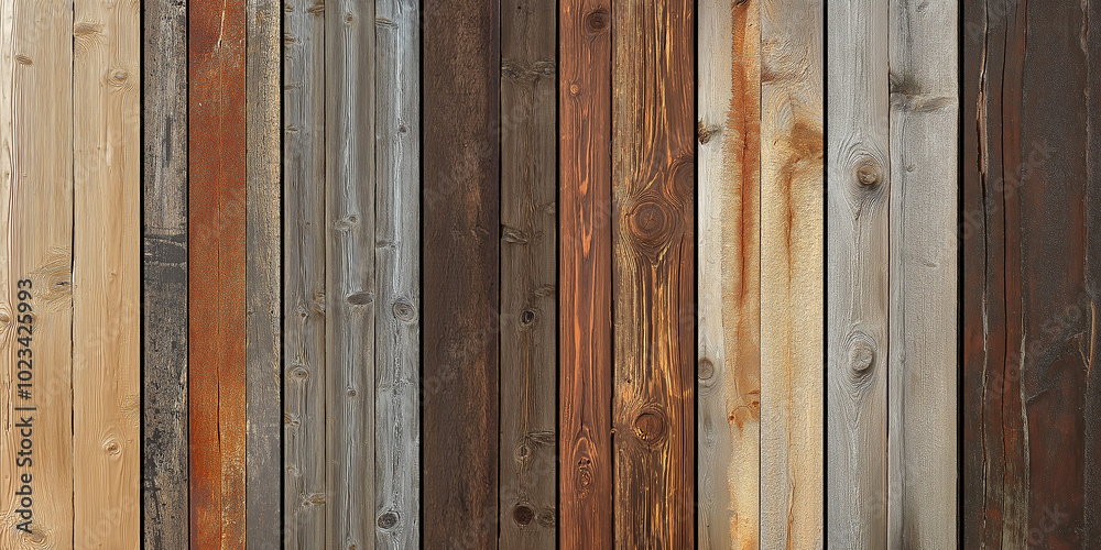 Fototapeta premium Background of wooden planks showing knots and grain