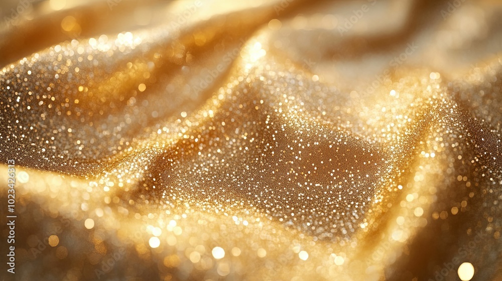 Abstract Gold Glitter Texture with Soft Blur and Light Reflections Abstract Gold Glitter Texture with Soft Blur and Light Reflections