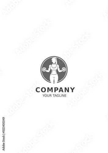 Fitness logo, gym, dumbbell, muscle, health, wellness, athletic