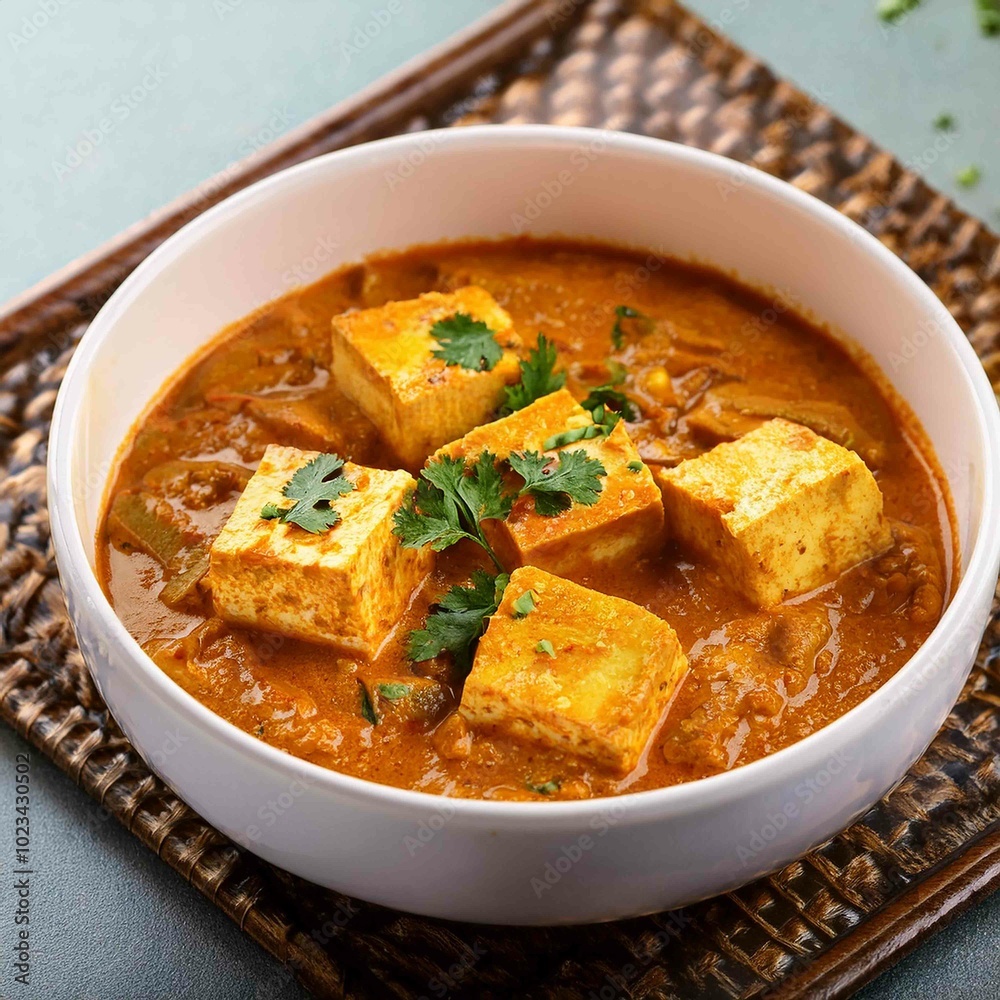 Indian Paneer butter masala curry dish Indian Paneer butter masala curry dish