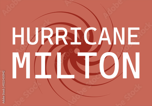 Fondo rojo de Huracán Milton de alerta