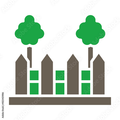 Garden Fence Icon Design