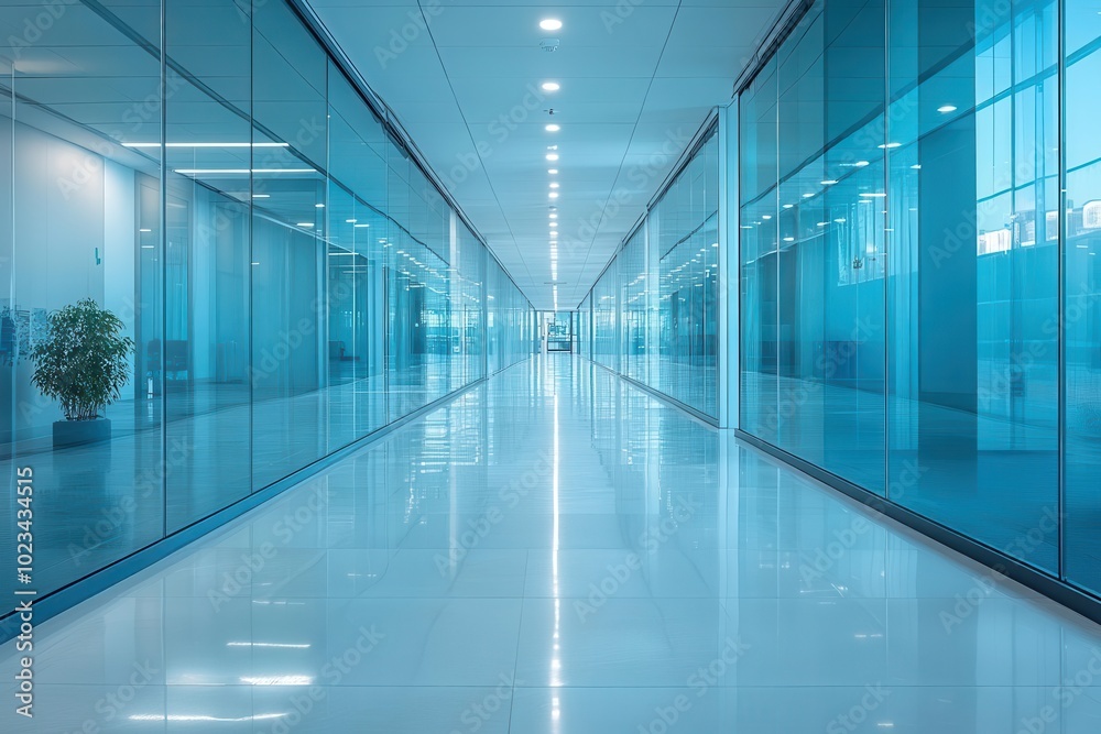 long sleek hallway with bright white glass walls reflecting light creating a professional atmosphere in a modern office space inviting productivity long sleek hallway with bright white glass walls reflecting light creating a professional atmosphere in a modern office space inviting productivity