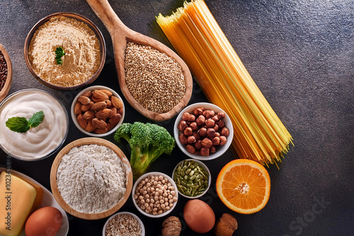 alimentos prohibidos con tacc gluten, concepto de buena alimentacion, celiaco celiaquia prevencion