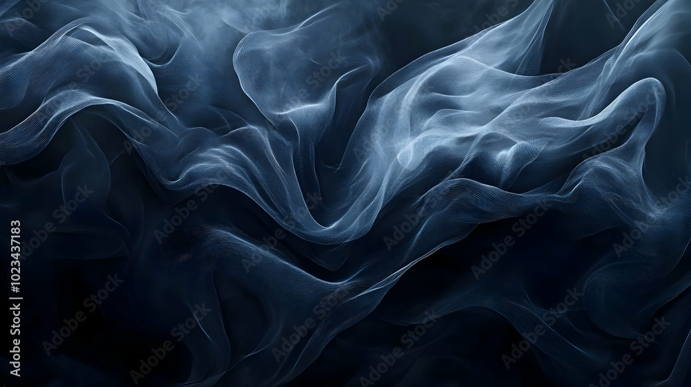 Abstract Background with Blue and White Flowing Lines Abstract Background with Blue and White Flowing Lines