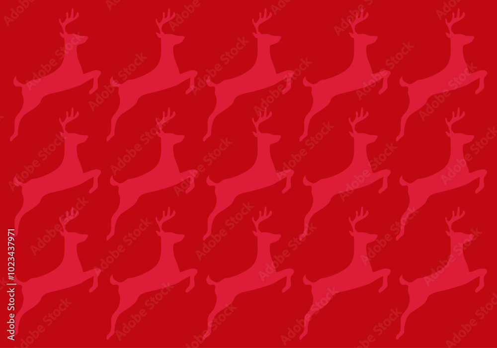 Fondo navideño de patrón de renos rojos Fondo navideño de patrón de renos rojos