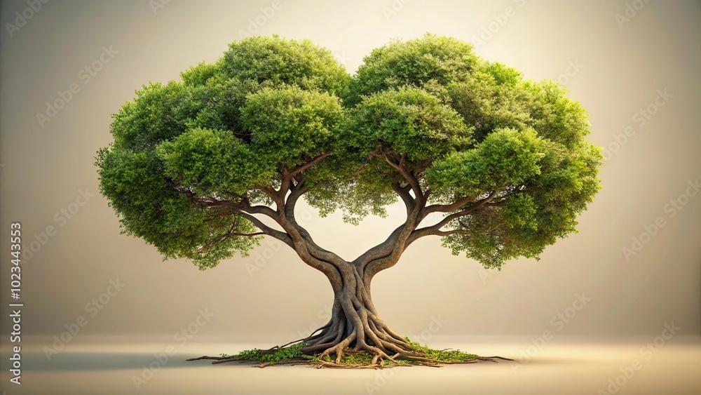 Heart shaped tree of life twisted trunk on light background Valentine Macro Heart shaped tree of life twisted trunk on light background Valentine Macro
