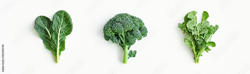 Organic natural white background collection of cauliflower, cabbage, and romaine lettuce. Organic natural white background collection of cauliflower, cabbage, and romaine lettuce.