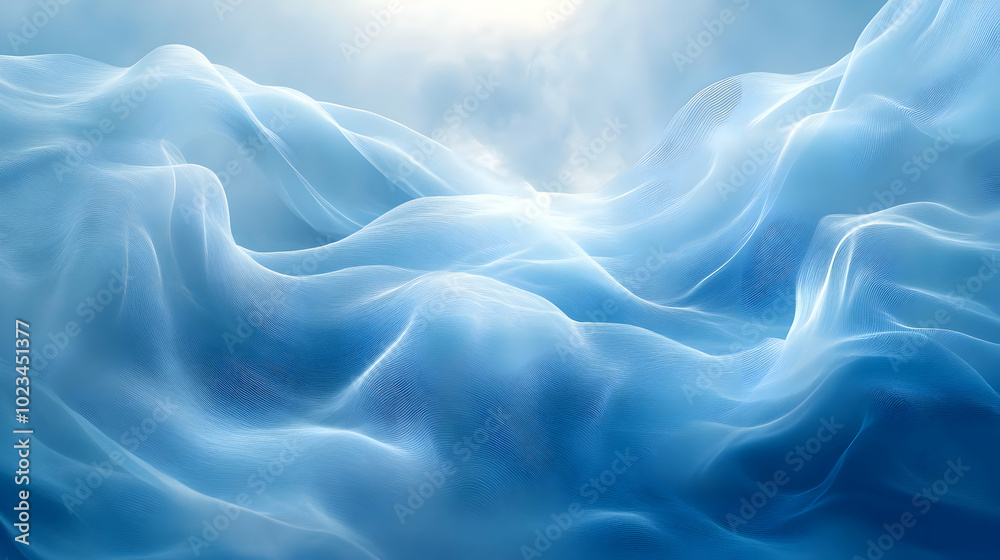 Abstract Blue Wavy Background Abstract Blue Wavy Background