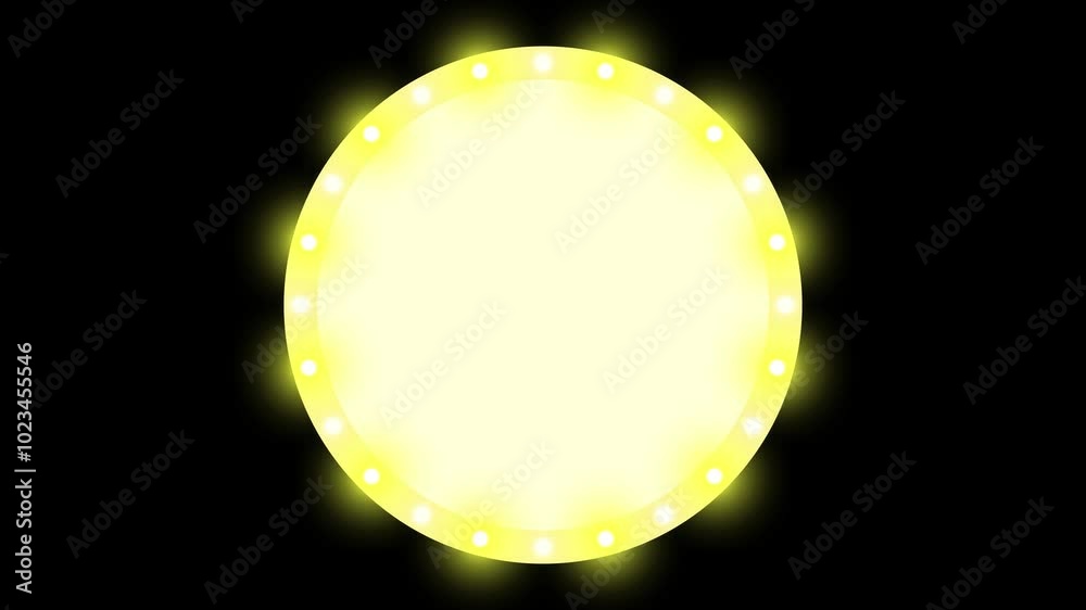 Round Light Rotation Animation round light frame with flashing light frame animated background space ...