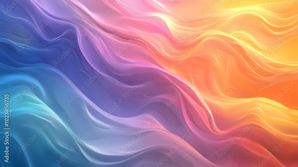 Abstract Background with Wavy Lines in Vibrant Colors Abstract Background with Wavy Lines in Vibrant Colors