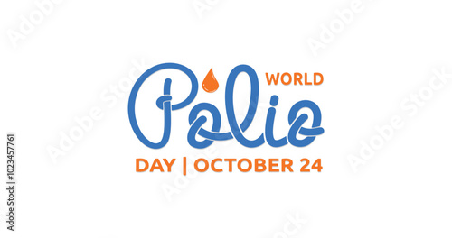World Polio Day Handwritten Vector Illustration: Celebrate on October 24 with Engaging Designs Perfect for Posters, Banners, and Flyers to Raise Awareness and Promote Health Initiatives
