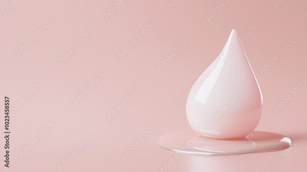 Minimalist Aesthetic of a Single Water Drop with Soft Lighting Minimalist Aesthetic of a Single Water Drop with Soft Lighting