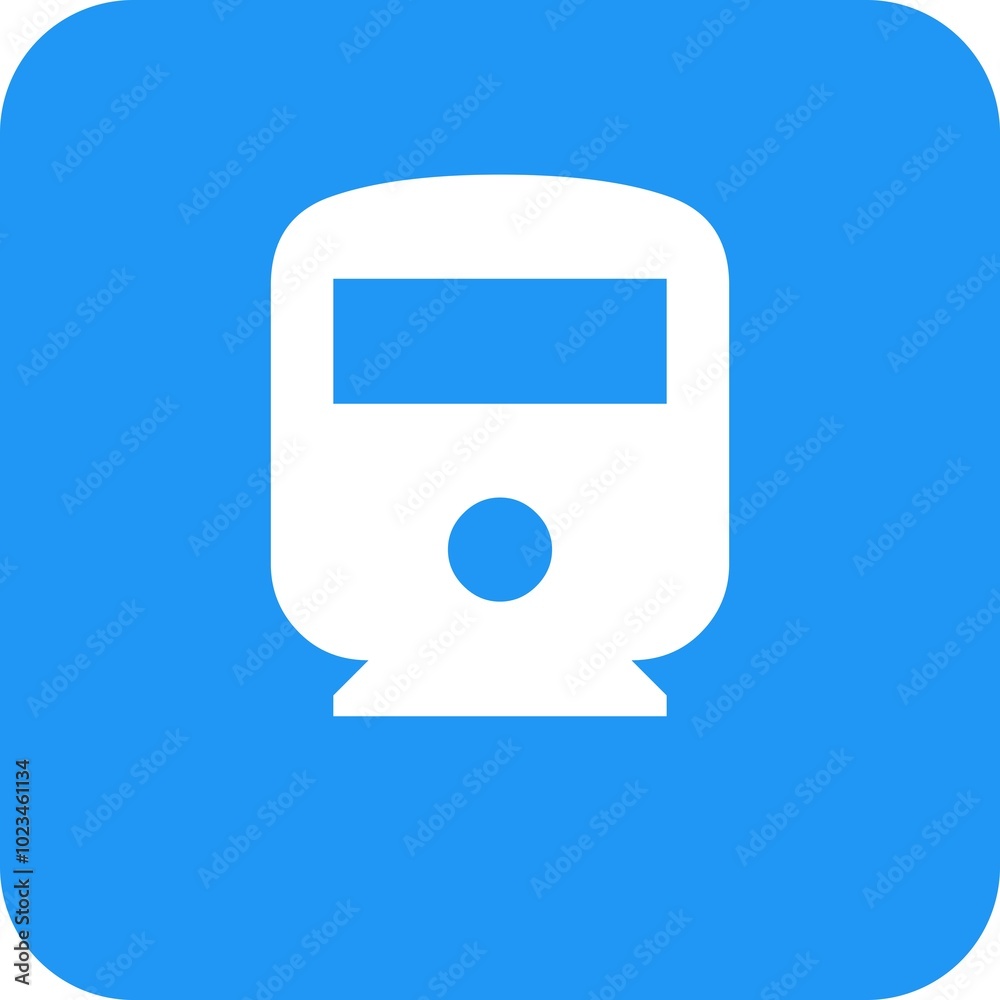 Icon for the train on blue square. Icon for the train on blue square.
