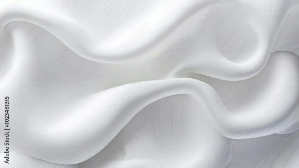 A flowing, textured white fabric creating soft waves and folds. A flowing, textured white fabric creating soft waves and folds.