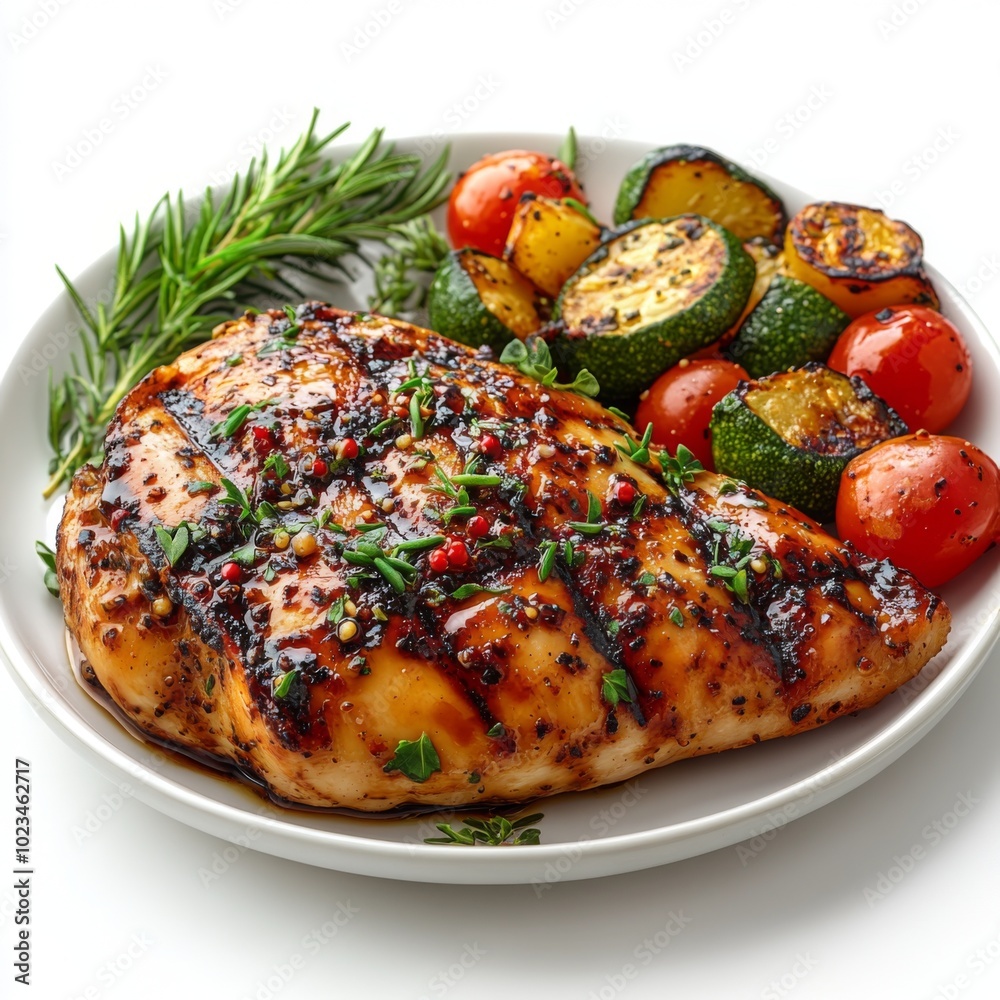 Grilled Chicken Breast with Roasted Vegetables Grilled Chicken Breast with Roasted Vegetables
