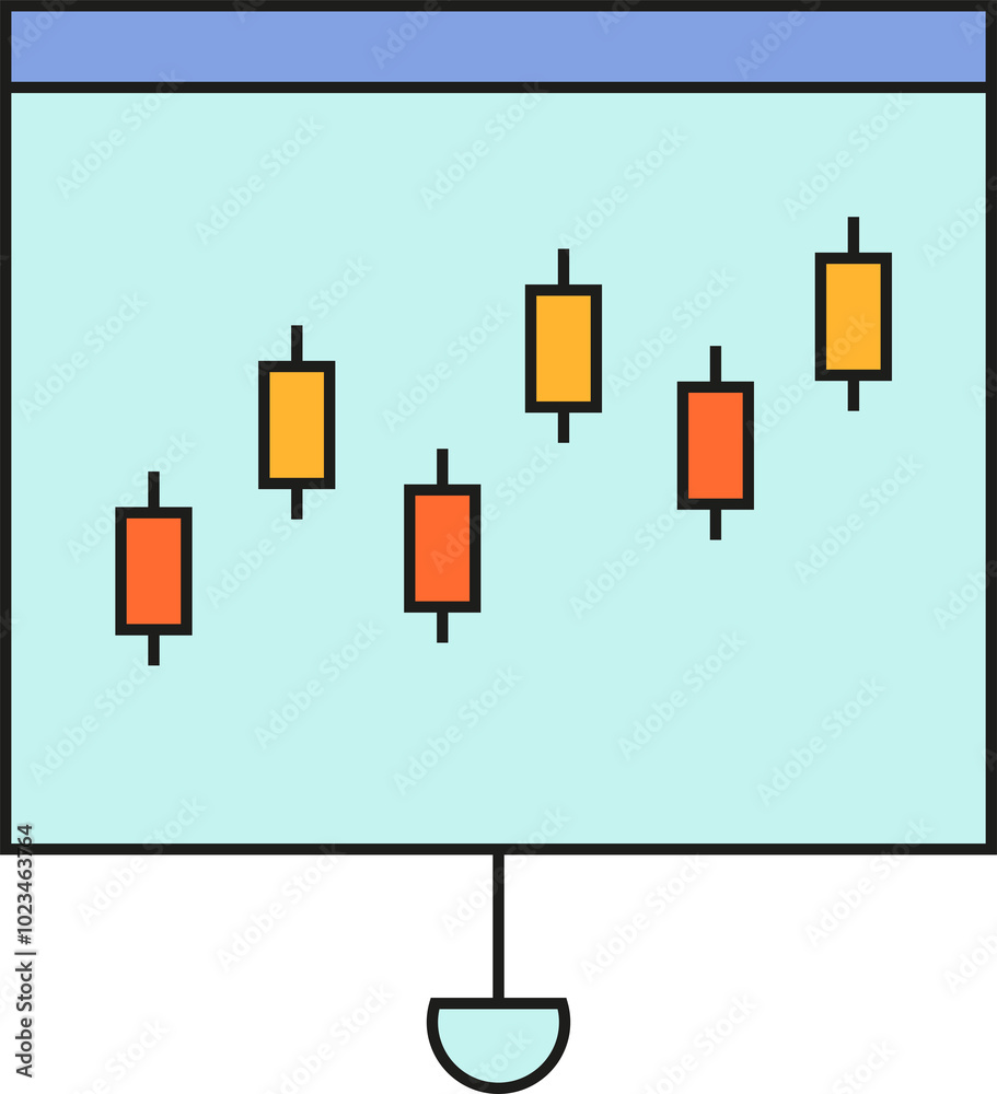 Candlestick Chart on Slide Icon
Candlestick Chart on Slide Icon