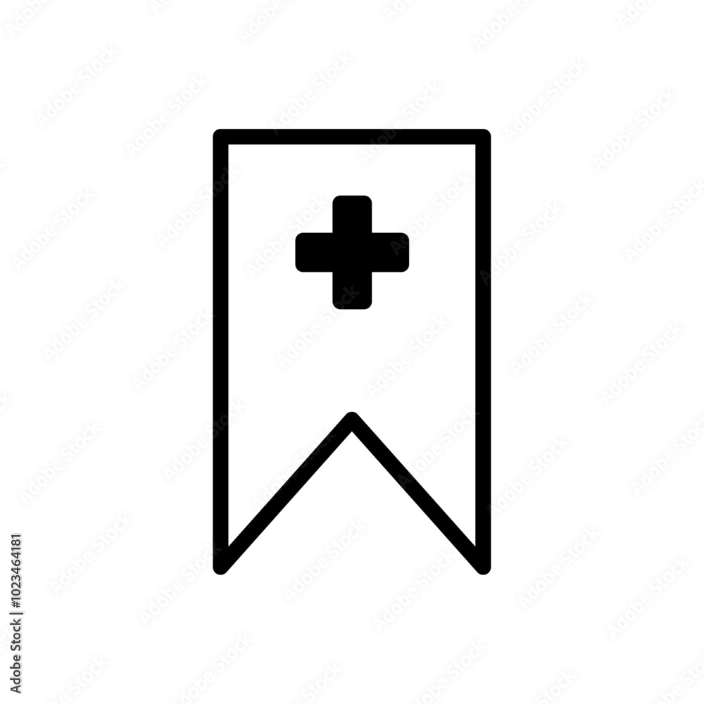 Fototapeta premium A simple bookmark icon symbolizing reading or saved content.
