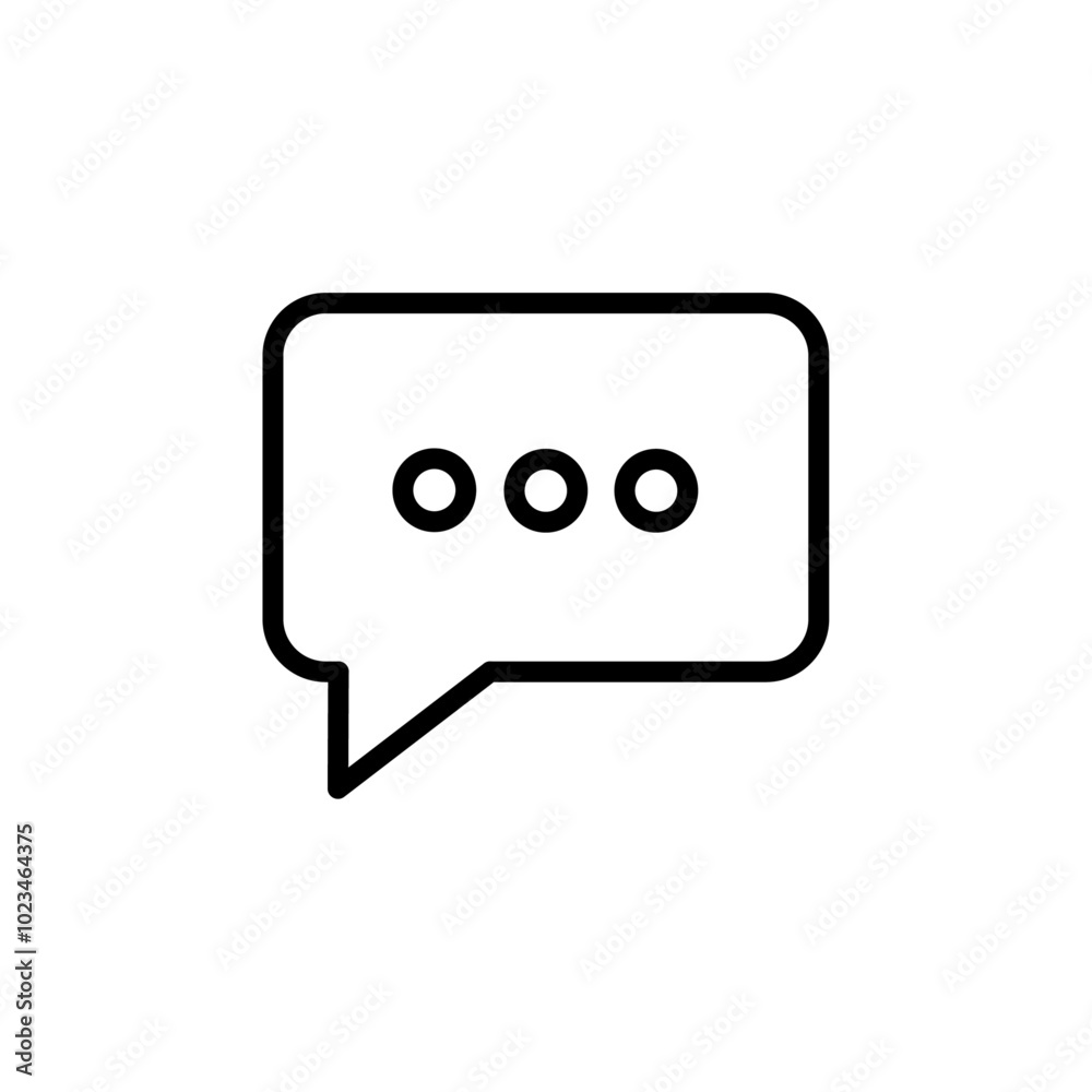Simple chat bubble icon representing communication or messaging. Simple chat bubble icon representing communication or messaging.