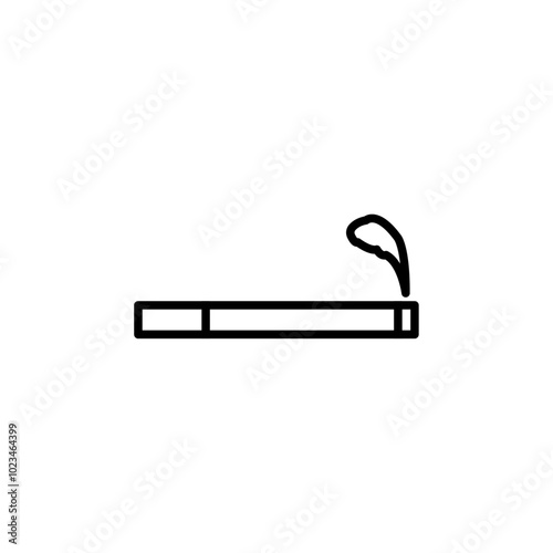 Icon representing a cigarette, ideal for smoking or tobacco themes.