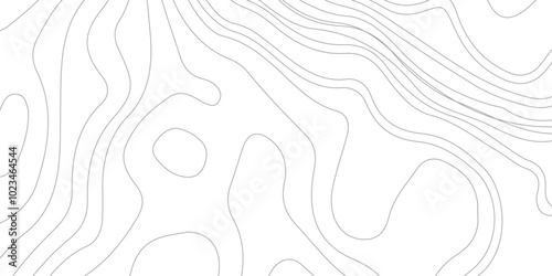 Abstract Topographic Contour Line Pattern in Black and White, Topographic map and landscape terrain texture grid.