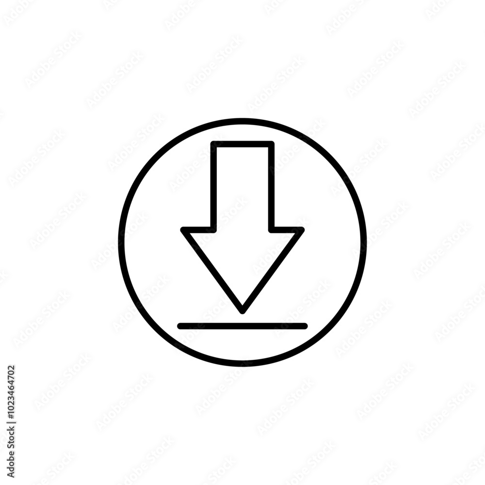 An icon symbolizing the action of downloading digital content, often associated with file transfer or online activities. An icon symbolizing the action of downloading digital content, often associated with file transfer or online activities.